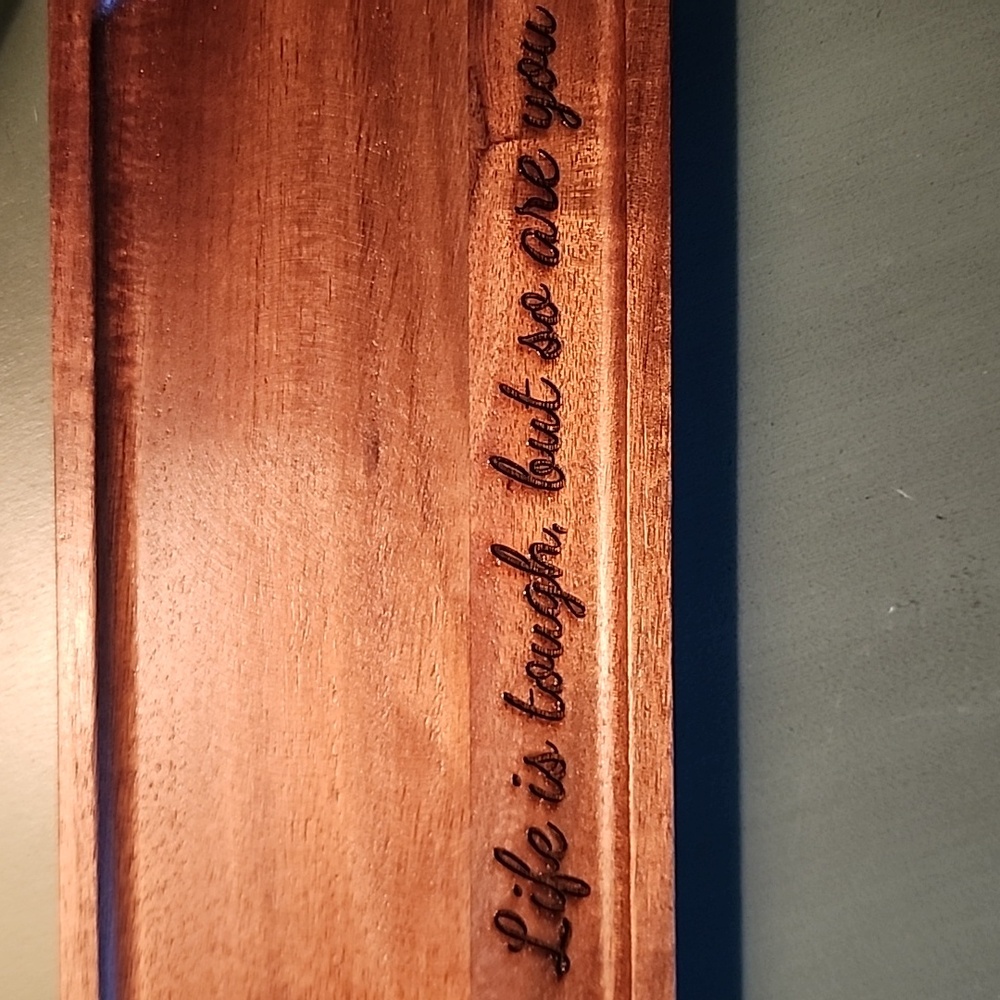 Inspirational Engraved Wood Tray - Picture 2 of 2